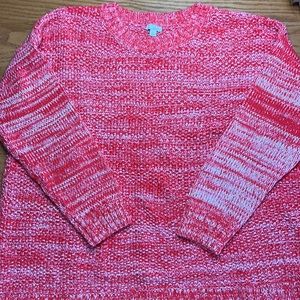 Gap red & white marled XXL NWOT sweater; 100% cotton; never worn